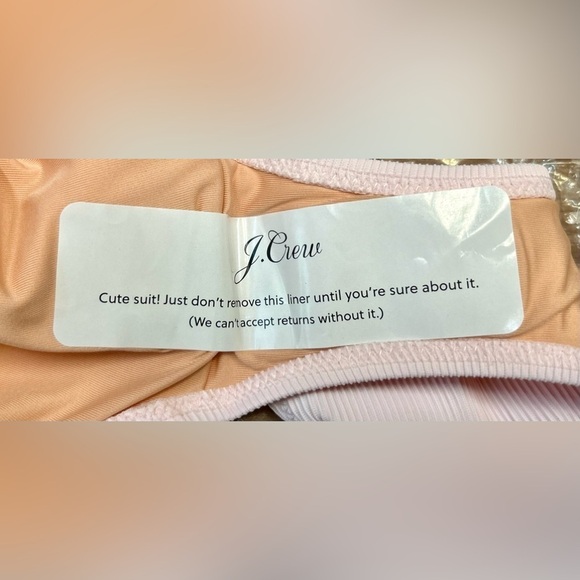 NWT Ribbed Curved-Waist Cheeky String Bikini Bottom in Pale Blossom Pink, Small - Picture 8 of 14